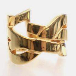 Pre Owned Saint Laurent Logo Ring Sz 7