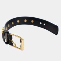 Pre Owned Saint Laurent Calfskin De Force Studded Bracelet