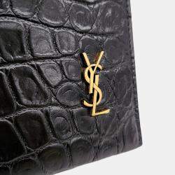 Pre Owned Saint Laurent Paris Black Patent Leather iPad Holder
