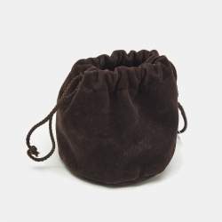 Pre Owned Saint Laurent  Black Leather Gold Tone Bracelet