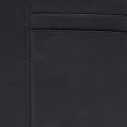 Pre Owned Saint Laurent Black Leather Card Case Passport Holder