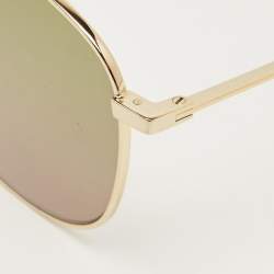 Pre Owned Saint Laurent Green/Gold Tone Gradient SL 273/K Square Sunglasses