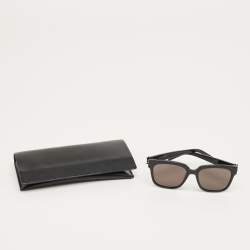 Pre Owned Saint Laurent Black SL M40 Square Sunglasses