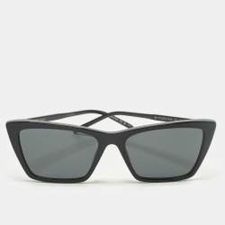 Pre Owned نظارة شمسية سان لوران عين قطة أس 737 سوداء