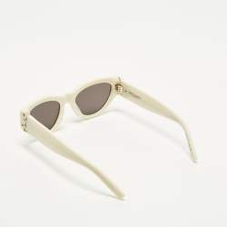 مملوكة مسبقًا نظارة شمسية سان لوران SL M94 عين قطة أبيض/أسود