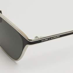 مملوكة مسبقًا Saint Laurent Black/Silver Tone SL409 Cat Eye Sunglasses