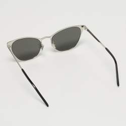 مملوكة مسبقًا Saint Laurent Black/Silver Tone SL409 Cat Eye Sunglasses