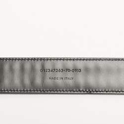 مملوكة مسبقًا Saint Laurent Studded 70 CM Waist Belt Black Leather