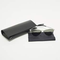 Pre Owned Saint Laurent Black/Silver Tone SL 831 Vesper Aviator Sunglasses