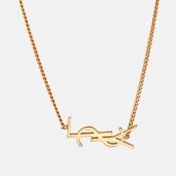 مملوكة مسبقًا Saint Laurent Paris Cassandre Charm Gold Tone Bracelet