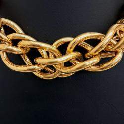 Pre Owned Saint Laurent Paris Gold Tone Chain Necklace