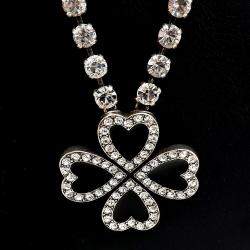 Pre Owned Saint Laurent Paris Silver Tone Necklace