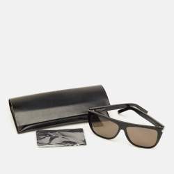 Pre Owned نظارة شمسية سان لوران أسيتات سوداء/رمادية SL 1 مستطيلة