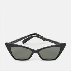 Pre Owned Saint Laurent Black SL 244 Victoire Cat Eye Sunglasses