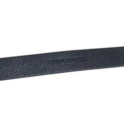 Pre Owned Saint Laurent Paris Black Leather Skinny Belt Size 80 CM