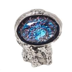 مملوكة مسبقًا خاتم سان لوران أرتي غلاس كابوشون رصاصي 52