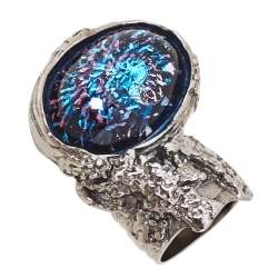 مملوكة مسبقًا خاتم سان لوران أرتي غلاس كابوشون رصاصي 52