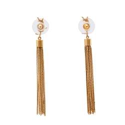 مملوكة مسبقًا Saint Laurent Paris Monogram Mini Tassel Earrings