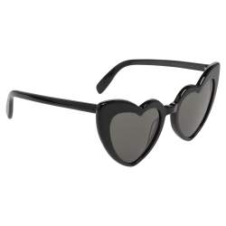 Pre Owned Saint Laurent Black Acetate SL181 Loulou Heart Heart Sunglasses