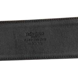 Pre Owned حزام سان لوران جلد بني 85 سم