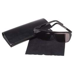 Pre Owned Saint Laurent Black/ Grey SL 1Slim Square Sunglasses