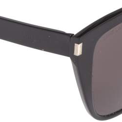 Pre Owned Saint Laurent Black/ Grey SL 1Slim Square Sunglasses