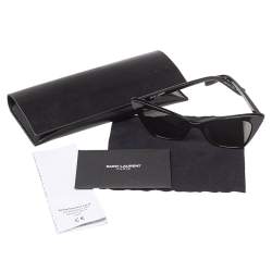 مملوكة مسبقًا Saint Laurent Black/ Grey Victoire Cat-Eye Sunglasses