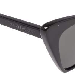 مملوكة مسبقًا Saint Laurent Black/ Grey Victoire Cat-Eye Sunglasses