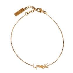 مملوكة مسبقًا Saint Laurent Paris Rose Gold Tone Opyum Charm Chain Bracelet