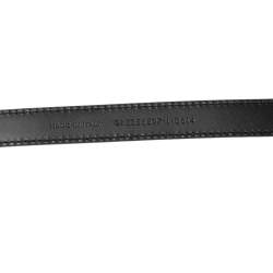 Pre Owned Saint Laurent Black Leather Monogram Tassel Chain Belt