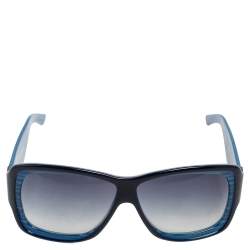 Pre Owned Saint Laurent Blue YSL 6124/S Gradient Rectangle Sunglasses