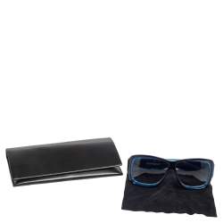 Pre Owned Saint Laurent Blue YSL 6124/S Gradient Rectangle Sunglasses