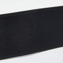 Saint Laurent Black Leather Waist Belt 75cm