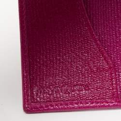 Pre Owned Saint Laurent Fuchsia Leather Y Ligne Passport Cover