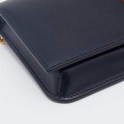 Saint Laurent Black Leather Phone Holder Bag