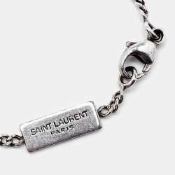 Saint Laurent Paris Silver Tone Opyum Charm Bracelet