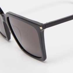 Pre Owned Saint Laurent Black SL474 001 Squares Sunglasses