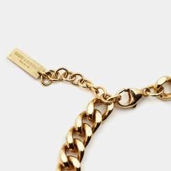 Pre Owned Saint Laurent Gold Tone Chain Bracelet