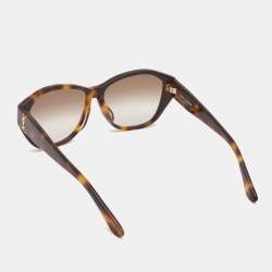 Saint Laurent Brown Tortoise Monogram Gradient Cat Eye Sunglasses