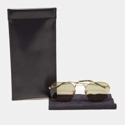 Pre Owned Saint Laurent Black Gradient SL422 Rimless Geometric Sunglasses