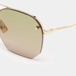 Pre Owned Saint Laurent Black Gradient SL422 Rimless Geometric Sunglasses