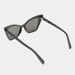 Pre Owned Saint Laurent Black/Grey SL244 Victoire Cat-Eye Sunglasses
