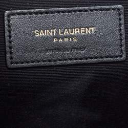 Saint Laurent Burgundy Matelasse Leather Document Holder 