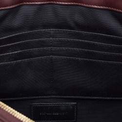 Saint Laurent Burgundy Matelasse Leather Document Holder 