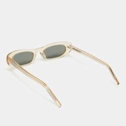 Pre Owned Saint Laurent Black/Beige SL557 Oval Sunglasses