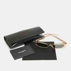 Pre Owned Saint Laurent Black/Beige SL557 Oval Sunglasses
