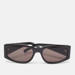 Saint Laurent Black SL 329 Logo Rectangular Sunglasses