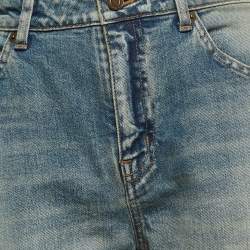 Pre Owned Saint Laurent Paris Blue Washed Denim Jeans L Waist 31"