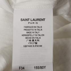 Saint Laurent White Pinstripe Cotton Shirt S