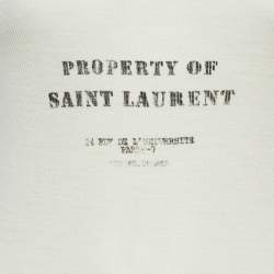 Saint Laurent Cream Printed Tank Top S